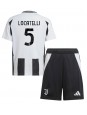 Juventus Manuel Locatelli #5 Heimtrikotsatz für Kinder 2024-25 Kurzarm (+ Kurze Hosen)